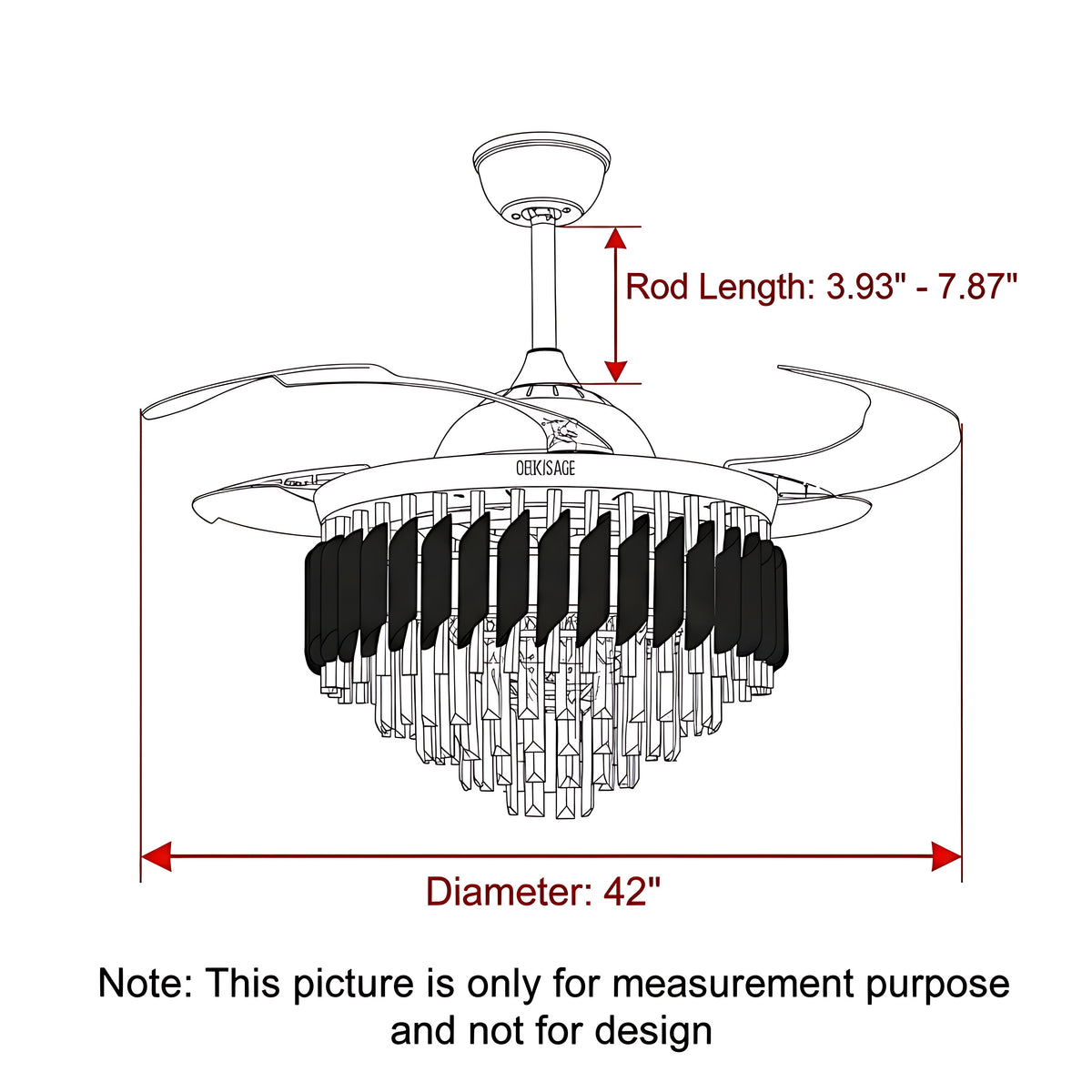 Ceiling Fan With Light And Remote / Ruchi