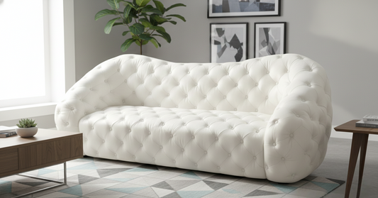 Modern 3 Seater Leather Sofa / Ruchi