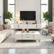 Elegant Wooden Coffee Table And TV Stand Set