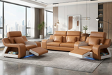 Power Recliner Leather LED Sofa Set / Ruchi
