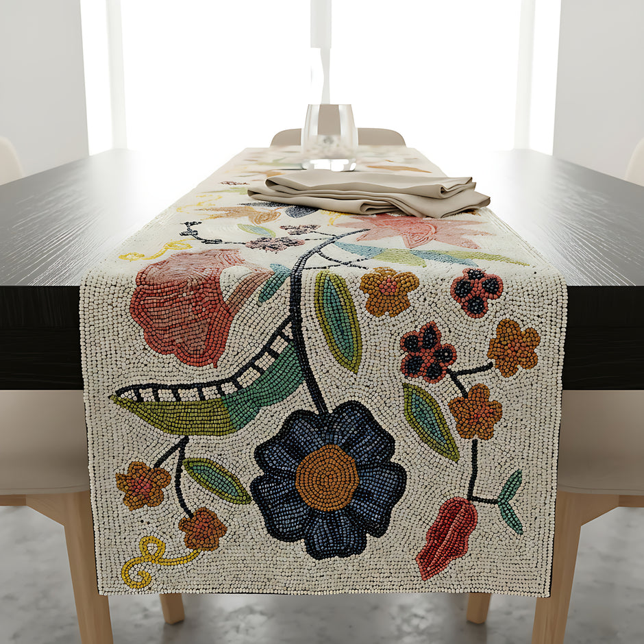 Beaded Table Runner For Dining Table / Ruchi