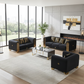 Modern Luxurious Black Velvet Sofa Set / Ruchi
