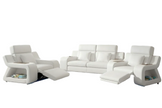 Power Recliner Leather LED Sofa Set