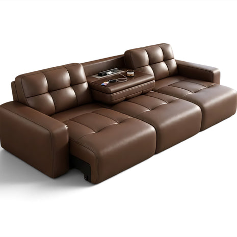 Remote Control Multifunctional Electric Extendable Leather Sofa Bed / Ruchi
