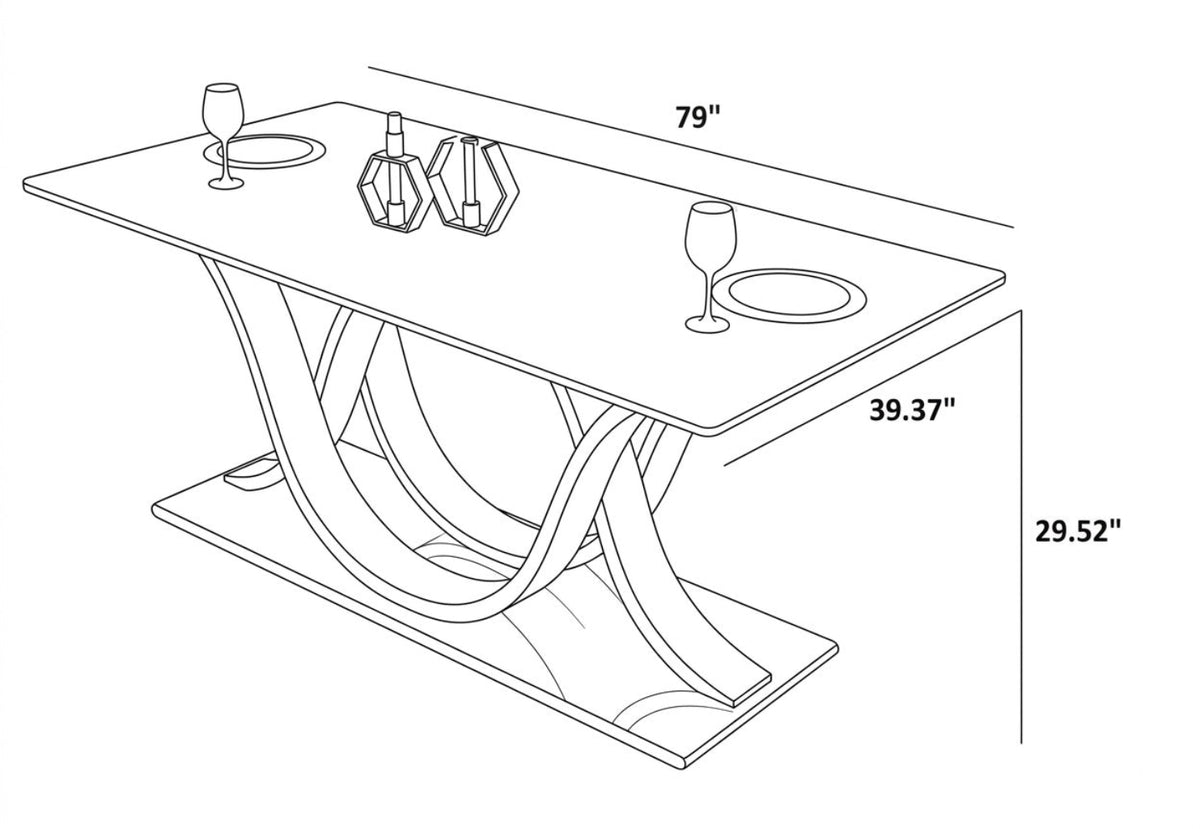 Captivating Base Marble Top Dining Table With 6 Chairs / Ruchi