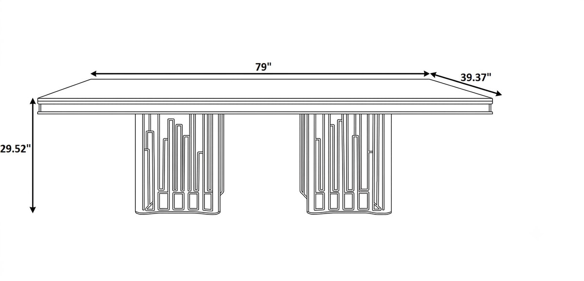 Shiny Marble Dining Table Set / Ruchi