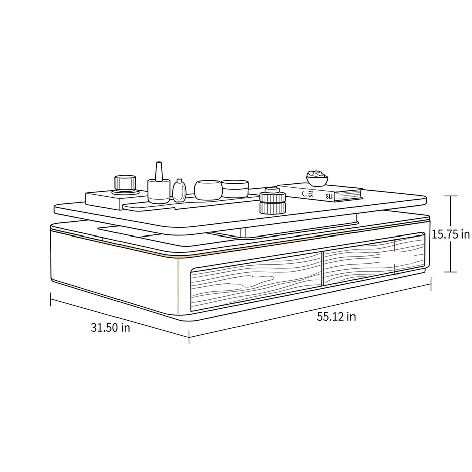 Modern Wood Table Top Coffee Table / Ruchi