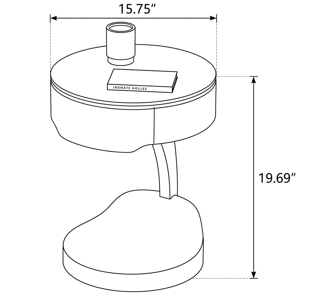 Modern LED Leather Round Bed