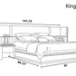 Luxurious U Shaped Headboard Velvet Upholstered Bed / Ruchi
