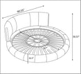 Modern Leather Round Bed With LED Lights