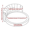 LED Leather Round Bed