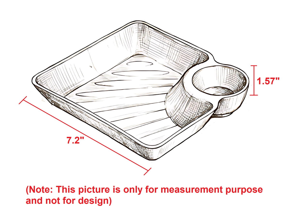 Designer Serving Tray For Snacks With Sauce Holder / Ruchi