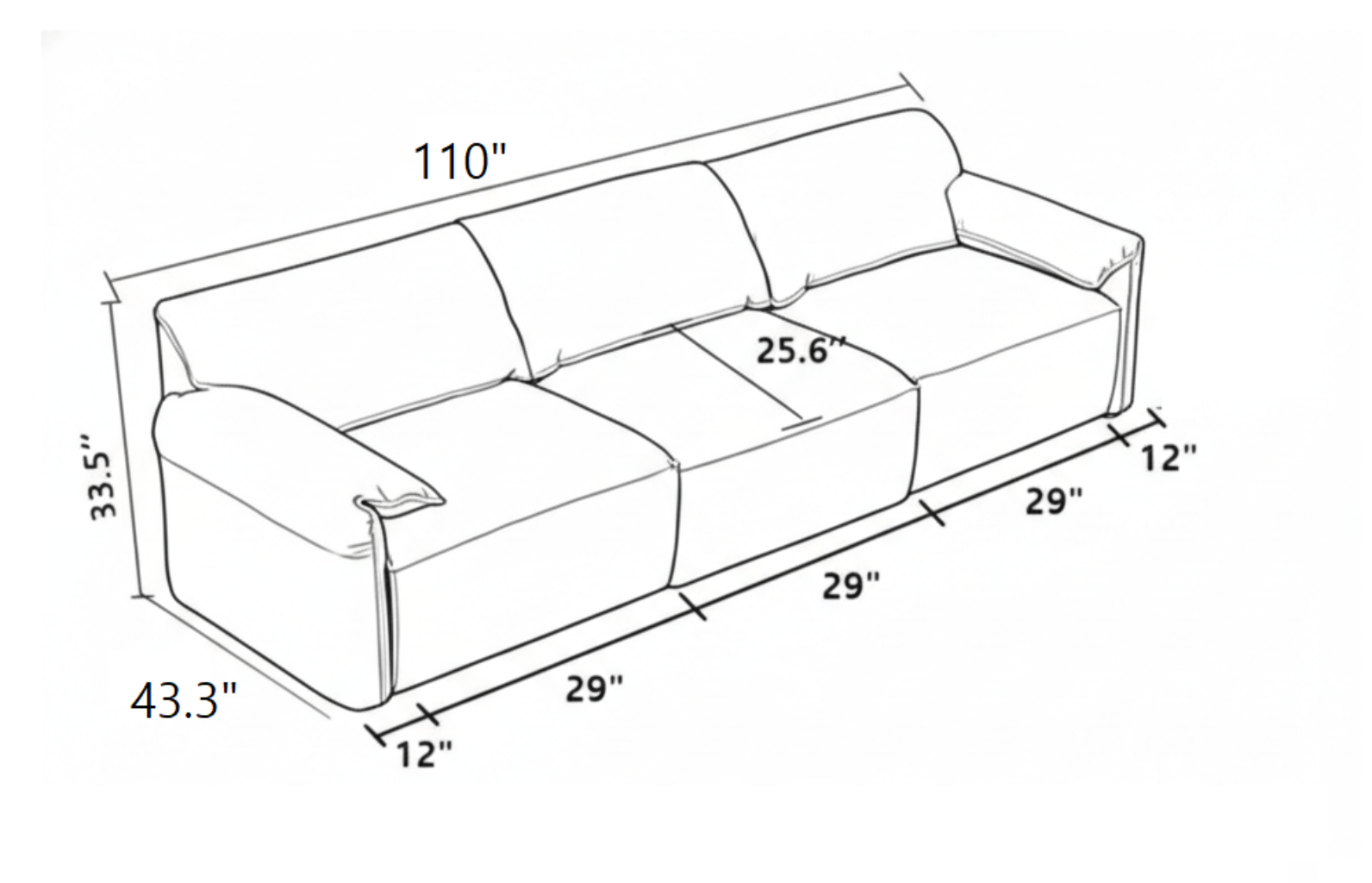 Chenille Fabric Remote Control Extendable Sofa Bed