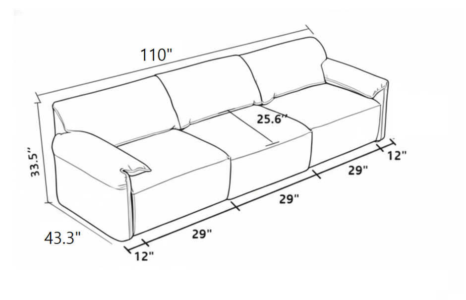 Chenille Fabric Remote Control Extendable Sofa Bed