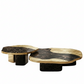Contemporary Marble And Metal Coffee Table Set / Ruchi 