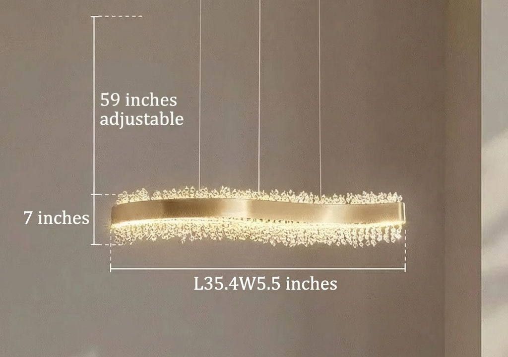 Modern Crystal Shiny Style LED Chandelier