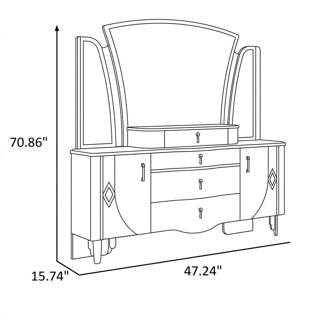 Modern Leather Upholstered Bedroom Set