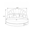 Luxury Velvet Round Bed