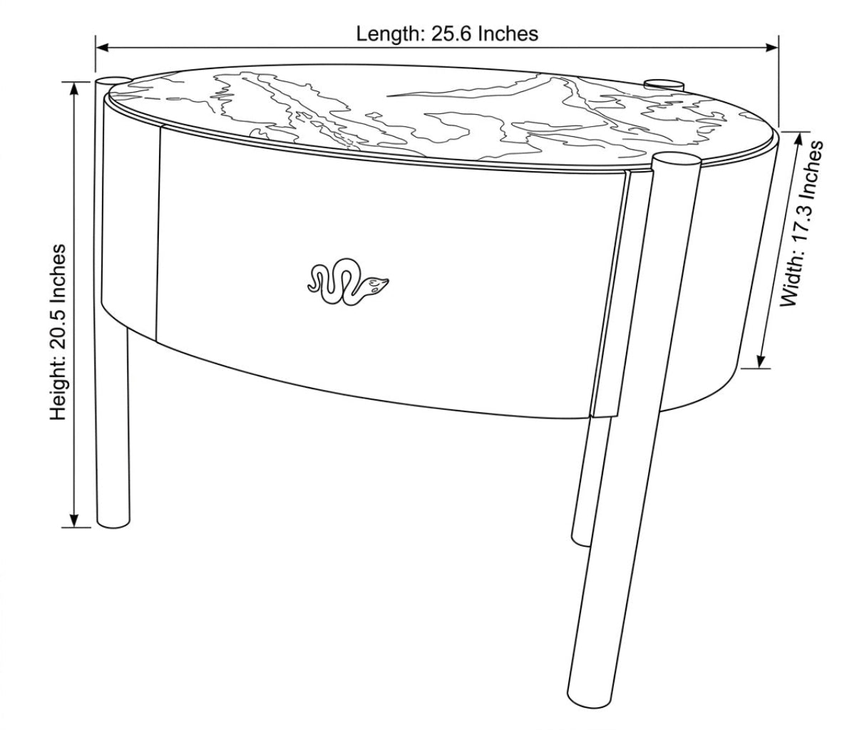 Crackle Design Leather Bed / Ruchi