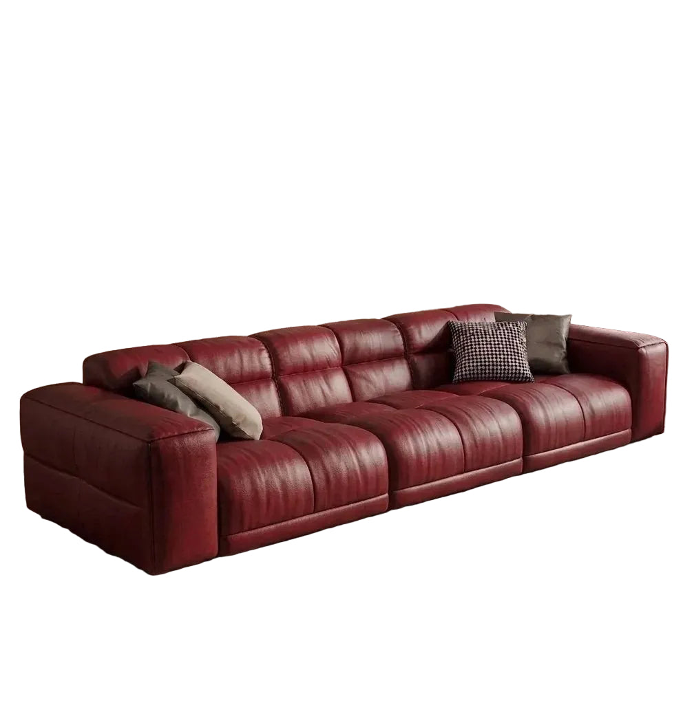 Remote Controlled Power Extendable Leather Sofa Bed