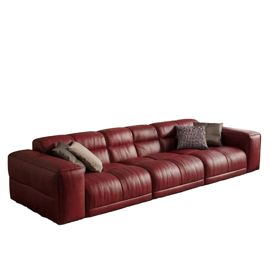 Remote Controlled Power Extendable Leather Sofa Bed