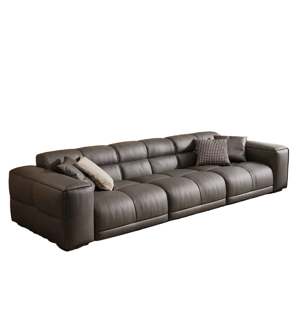 Remote Controlled Power Extendable Leather Sofa Bed