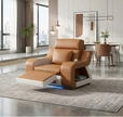 Power Recliner Leather LED Sofa Set / Ruchi