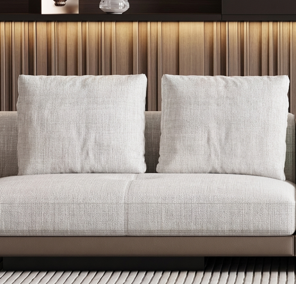 Minimalist U-Shaped Fabric Sofa / Ruchi