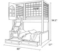 Modern Wooden Kids Bunk Bed / Ruchi