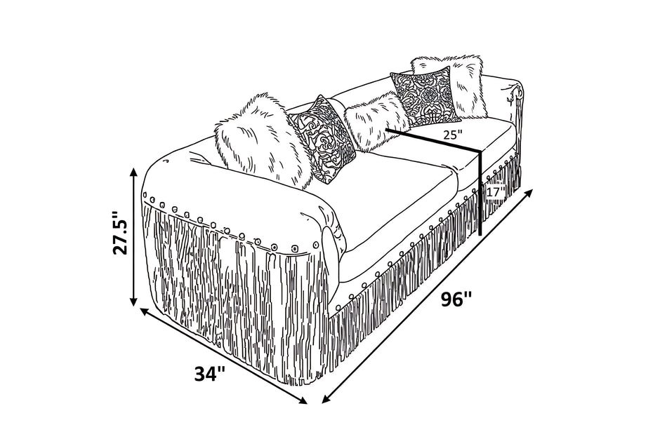 Italian Style Leather Sofa / Ruchi