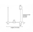 Modern Minimalist LED Linear Pendant Light Chandelier