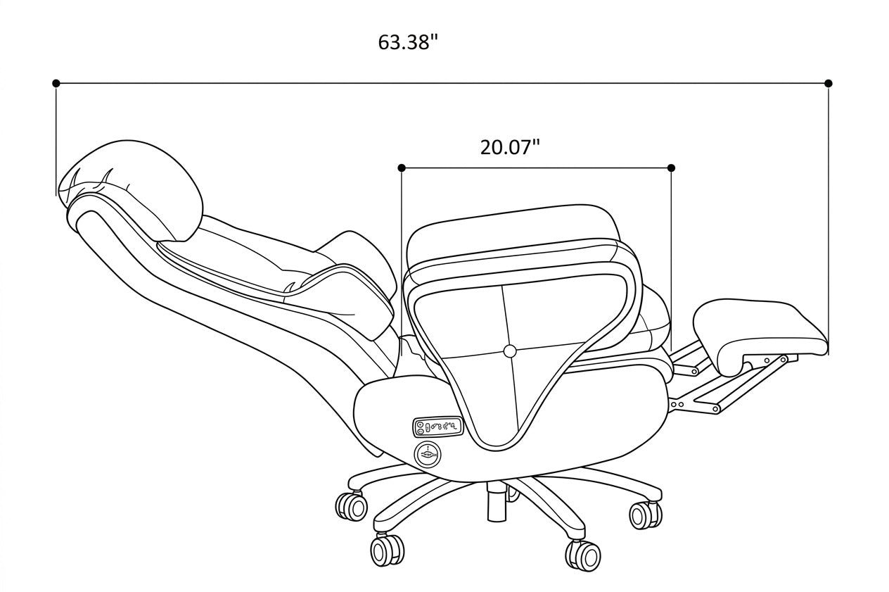 Power Recliner Leather Smart Office Chair