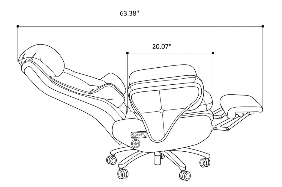 Power Recliner Leather Smart Office Chair