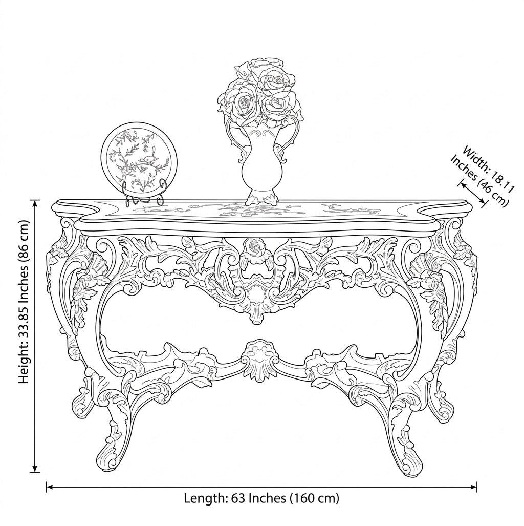 Luxurious European Wooden Accent Table / Ruchi