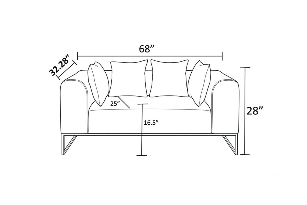 Modern Velvet Wooden Sofa Set