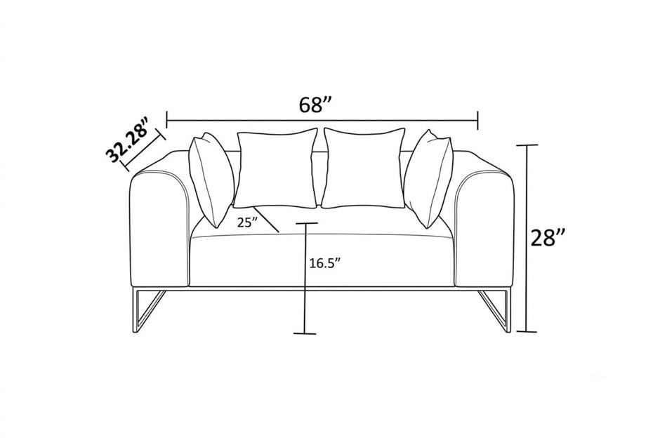 Modern Velvet Wooden Sofa Set