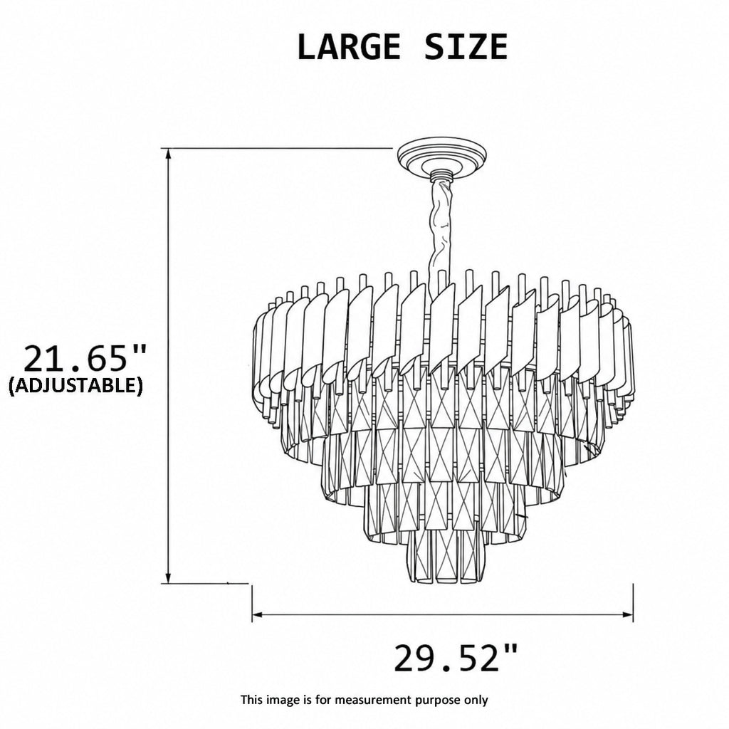 Modern Round K9 Crystal Luxurious Chandelier