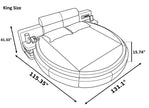 Modern Leather Round Bed With Headboard / Ruchi