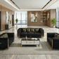 Modern Luxurious Black Velvet Sofa Set / Ruchi