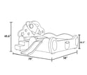 Spaceship Leather Kids Bed With Slide / Ruchi