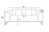 Modern Velvet Wooden Sofa Set