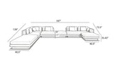 Fabric Upholstered Sectional Sofa