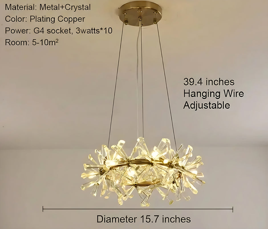Luxury LED Crystal Chandelier Lamp / Ruchi