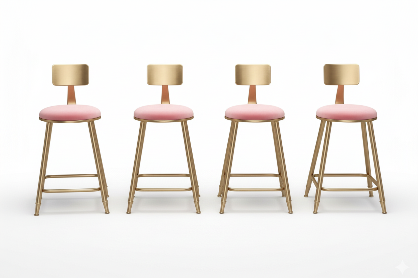 Fabric Bar Stools Set of 4 / Ruchi