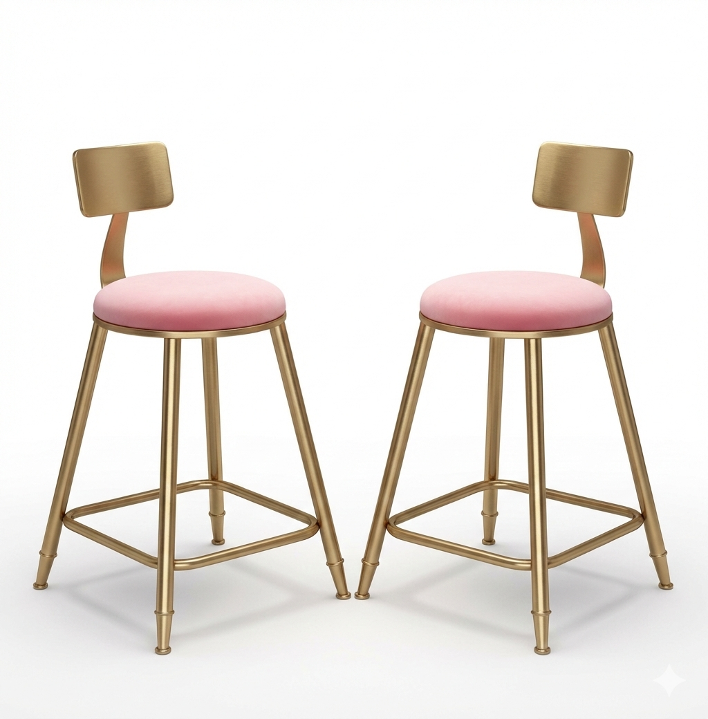 Fabric Bar Stools Set of 4