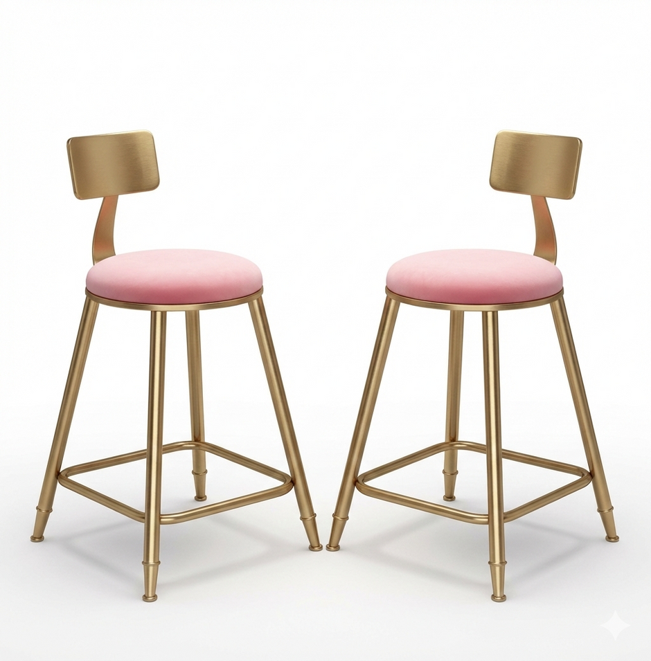 Fabric Bar Stools Set of 4