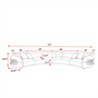 Modern Curved Velvet Sectional Sofa / Ruchi