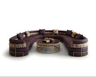 Multicolor U-Shaped Leather Sectional Round Sofa / Ruchi