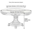 Round European Marble Top Dining Table Set