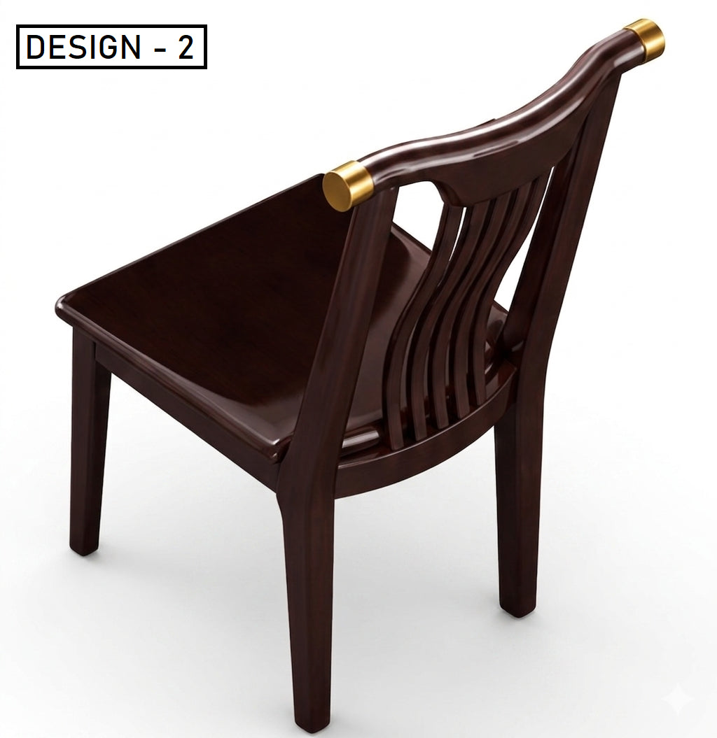 Round Wooden Dining Table Set With 6 Chairs / Ruchi